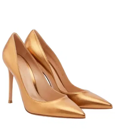 Gianvito Rossi Gianvito 105 metallic leather pumps | Thumbnail 1 Gianvito Rossi Gianvito 105 metallic leather pumps | Thumbnail 1