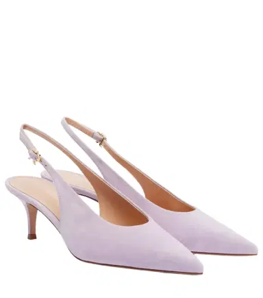 Gianvito Rossi Robbie 55 suede slingback pumps | Thumbnail 1 Gianvito Rossi Robbie 55 suede slingback pumps | Thumbnail 1