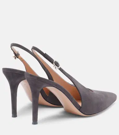 Gianvito Rossi Robbie 85 suede slingback pumps | Thumbnail 3 Gianvito Rossi Robbie 85 suede slingback pumps | Thumbnail 3