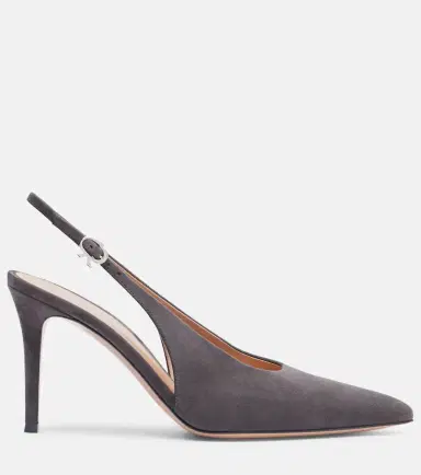 Gianvito Rossi Robbie 85 suede slingback pumps | Thumbnail 4 Gianvito Rossi Robbie 85 suede slingback pumps | Thumbnail 4