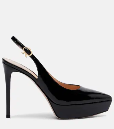 Gianvito Rossi Dasha 115 patent leather platform slingback pumps | Thumbnail 3 Gianvito Rossi Dasha 115 patent leather platform slingback pumps | Thumbnail 3