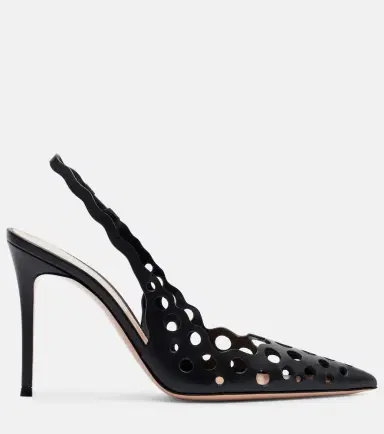 Gianvito Rossi 95 leather slingback pumps | Thumbnail 2 Gianvito Rossi 95 leather slingback pumps | Thumbnail 2