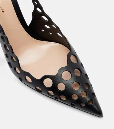 Gianvito Rossi 95 leather slingback pumps | Thumbnail 3 Gianvito Rossi 95 leather slingback pumps | Thumbnail 3