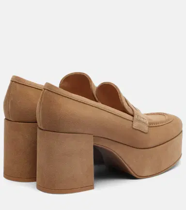 Gianvito Rossi Jenna suede loafer pumps | Thumbnail 3 Gianvito Rossi Jenna suede loafer pumps | Thumbnail 3