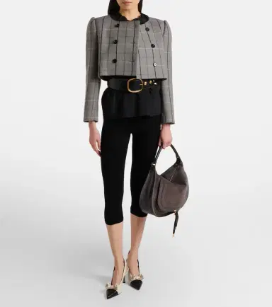 Chloé Chloé Marcie leather-trimmed suede shoulder bag | Thumbnail 7 Chloé Chloé Marcie leather-trimmed suede shoulder bag | Thumbnail 7