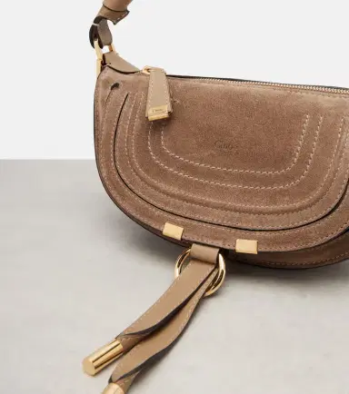 Chloé Chloé Marcie Mini suede shoulder bag | Thumbnail 2 Chloé Chloé Marcie Mini suede shoulder bag | Thumbnail 2