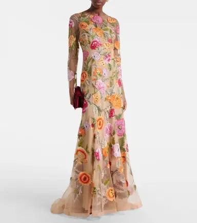 Carolina Herrera Embroidered floral tulle gown | Thumbnail 4 Carolina Herrera Embroidered floral tulle gown | Thumbnail 4