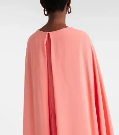 Carolina Herrera Caped crêpe gown | Thumbnail 5 Carolina Herrera Caped crêpe gown | Thumbnail 5