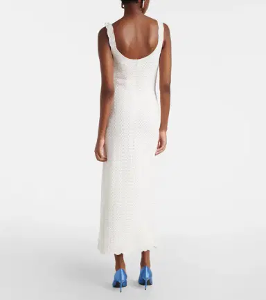 Carolina Herrera Knitted scalloped midi dress | Thumbnail 4 Carolina Herrera Knitted scalloped midi dress | Thumbnail 4