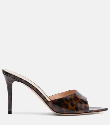 Gianvito Rossi Elle 85 leopard-print patent leather sandals | Thumbnail 4 Gianvito Rossi Elle 85 leopard-print patent leather sandals | Thumbnail 4