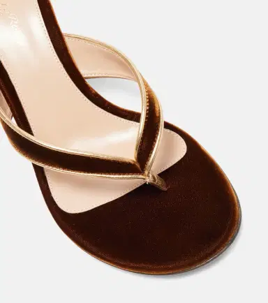 Gianvito Rossi Calypso 70 velvet thong sandals | Thumbnail 3 Gianvito Rossi Calypso 70 velvet thong sandals | Thumbnail 3