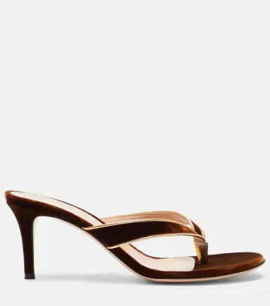 Gianvito Rossi Calypso 70 velvet thong sandals | Thumbnail 4 Gianvito Rossi Calypso 70 velvet thong sandals | Thumbnail 4
