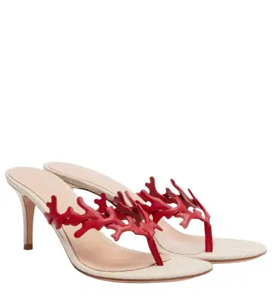 Gianvito Rossi Ocean canvas and leather thong sandals | Thumbnail 1 Gianvito Rossi Ocean canvas and leather thong sandals | Thumbnail 1