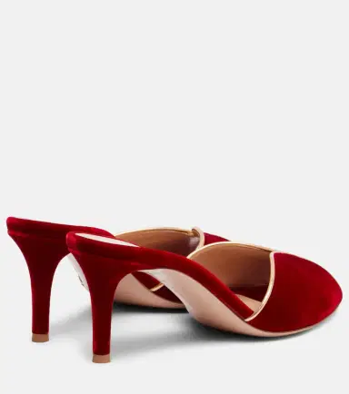 Gianvito Rossi 70 leather-trimmed velvet mules | Thumbnail 3 Gianvito Rossi 70 leather-trimmed velvet mules | Thumbnail 3