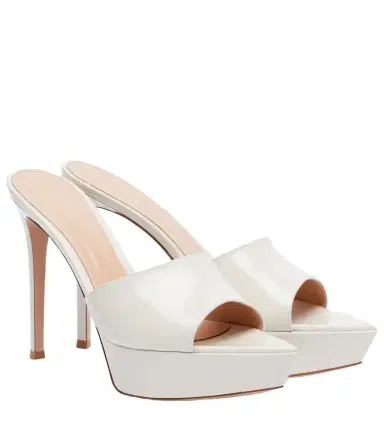 Gianvito Rossi Dasha 85 patent leather platform mules | Thumbnail 1 Gianvito Rossi Dasha 85 patent leather platform mules | Thumbnail 1