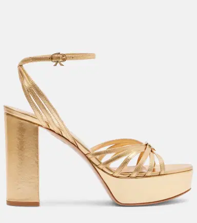 Gianvito Rossi Rita 70 metallic leather platform sandals | Thumbnail 4 Gianvito Rossi Rita 70 metallic leather platform sandals | Thumbnail 4