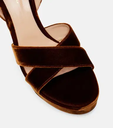 Gianvito Rossi Sabrina 105 velvet platform sandals | Thumbnail 4 Gianvito Rossi Sabrina 105 velvet platform sandals | Thumbnail 4
