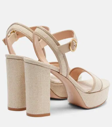 Gianvito Rossi Milos leather-trimmed canvas platform sandals | Thumbnail 2 Gianvito Rossi Milos leather-trimmed canvas platform sandals | Thumbnail 2