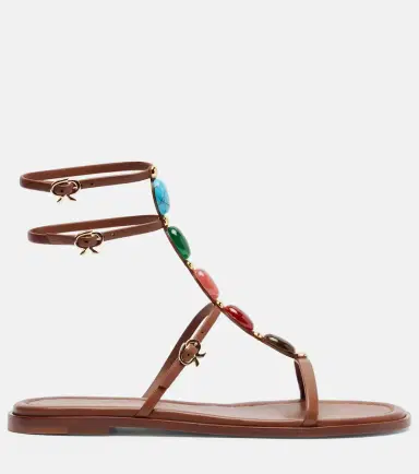 Gianvito Rossi Shanti embellished leather sandals | Thumbnail 3 Gianvito Rossi Shanti embellished leather sandals | Thumbnail 3