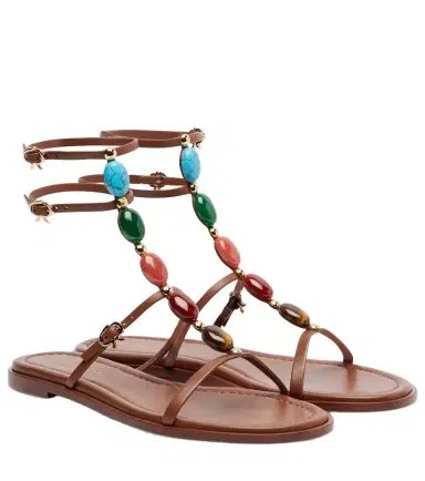 Gianvito Rossi Shanti embellished leather sandals | Thumbnail 1 Gianvito Rossi Shanti embellished leather sandals | Thumbnail 1