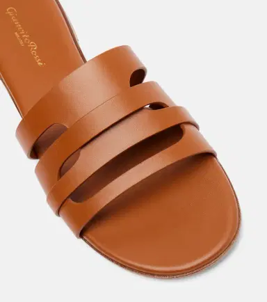 Gianvito Rossi Nora leather slides | Thumbnail 3 Gianvito Rossi Nora leather slides | Thumbnail 3
