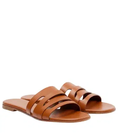Gianvito Rossi Nora leather slides | Thumbnail 1 Gianvito Rossi Nora leather slides | Thumbnail 1