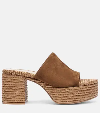 Gianvito Rossi Suede platform espadrille mules | Thumbnail 2 Gianvito Rossi Suede platform espadrille mules | Thumbnail 2