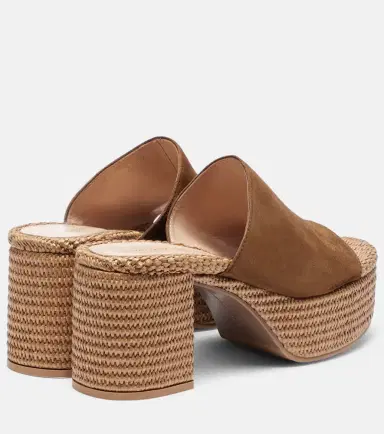 Gianvito Rossi Suede platform espadrille mules | Thumbnail 4 Gianvito Rossi Suede platform espadrille mules | Thumbnail 4
