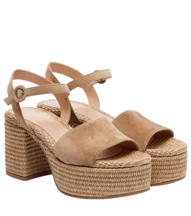 Gianvito Rossi Carol suede espadrille wedges | Thumbnail 1 Gianvito Rossi Carol suede espadrille wedges | Thumbnail 1