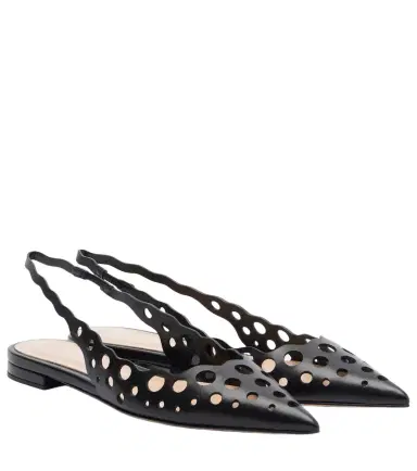 Gianvito Rossi Cutout leather slingback flats | Thumbnail 1 Gianvito Rossi Cutout leather slingback flats | Thumbnail 1