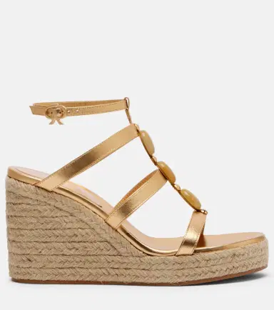 Gianvito Rossi Shanti leather espadrille wedges | Thumbnail 4 Gianvito Rossi Shanti leather espadrille wedges | Thumbnail 4