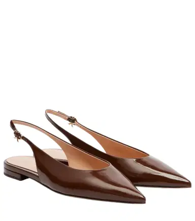 Gianvito Rossi Patent leather slingback flats | Thumbnail 1 Gianvito Rossi Patent leather slingback flats | Thumbnail 1