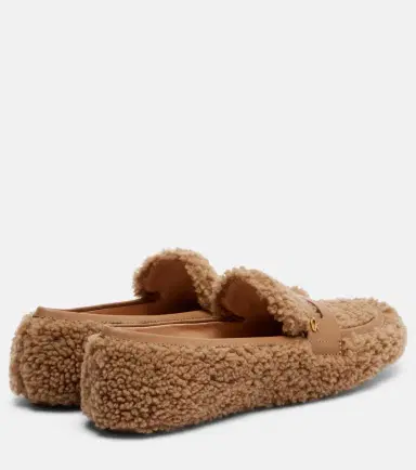 Gianvito Rossi Leather-trimmed shearling loafers | Thumbnail 4 Gianvito Rossi Leather-trimmed shearling loafers | Thumbnail 4