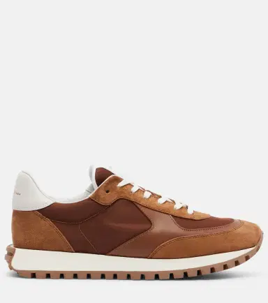 Gianvito Rossi Gravel leather and suede sneakers | Thumbnail 2 Gianvito Rossi Gravel leather and suede sneakers | Thumbnail 2
