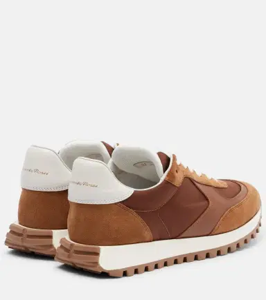 Gianvito Rossi Gravel leather and suede sneakers | Thumbnail 3 Gianvito Rossi Gravel leather and suede sneakers | Thumbnail 3