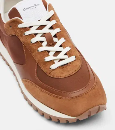 Gianvito Rossi Gravel leather and suede sneakers | Thumbnail 4 Gianvito Rossi Gravel leather and suede sneakers | Thumbnail 4
