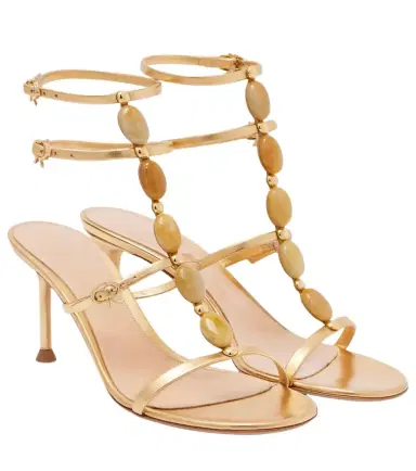 Gianvito Rossi Shanti 70 embellished leather sandals | Thumbnail 1 Gianvito Rossi Shanti 70 embellished leather sandals | Thumbnail 1