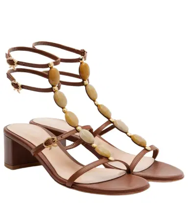 Gianvito Rossi Shanti 45 embellished leather sandals | Thumbnail 1 Gianvito Rossi Shanti 45 embellished leather sandals | Thumbnail 1