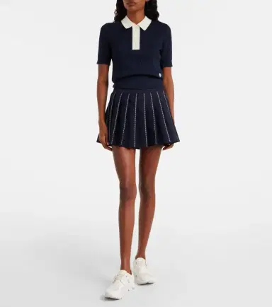 Tory Burch Embroidered pleated tennis skirt | Thumbnail 3 Tory Burch Embroidered pleated tennis skirt | Thumbnail 3
