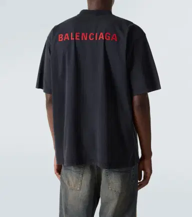 Balenciaga Logo cotton jersey T-shirt | Thumbnail 4 Balenciaga Logo cotton jersey T-shirt | Thumbnail 4