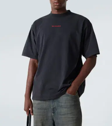 Balenciaga Logo cotton jersey T-shirt | Thumbnail 6 Balenciaga Logo cotton jersey T-shirt | Thumbnail 6