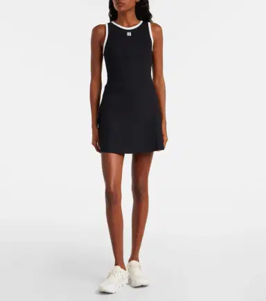 Tory Burch T Monogram jersey tennis dress | Thumbnail 2 Tory Burch T Monogram jersey tennis dress | Thumbnail 2
