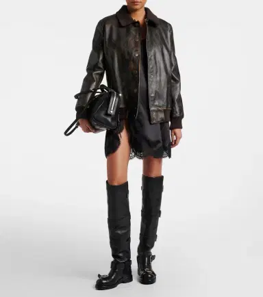Dolce & Gabbana Over-the-knee leather biker boots | Thumbnail 5 Dolce & Gabbana Over-the-knee leather biker boots | Thumbnail 5