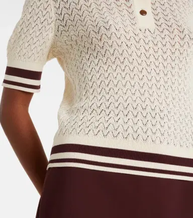 Tory Burch Cotton pointelle polo shirt | Thumbnail 2 Tory Burch Cotton pointelle polo shirt | Thumbnail 2