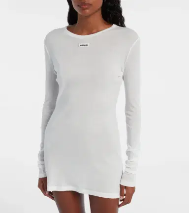 Miu Miu Cotton jersey minidress | Thumbnail 3 Miu Miu Cotton jersey minidress | Thumbnail 3