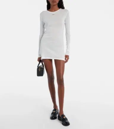 Miu Miu Cotton jersey minidress | Thumbnail 4 Miu Miu Cotton jersey minidress | Thumbnail 4