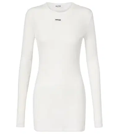Miu Miu Cotton jersey minidress | Thumbnail 1 Miu Miu Cotton jersey minidress | Thumbnail 1