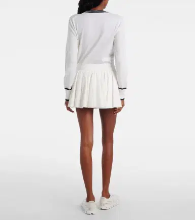 Tory Burch T Monogram gathered jersey skort | Thumbnail 4 Tory Burch T Monogram gathered jersey skort | Thumbnail 4