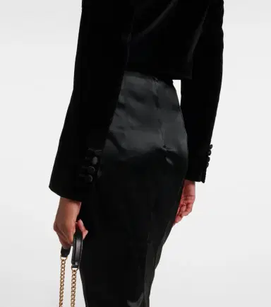 Dolce & Gabbana Cropped cotton-blend velvet blazer | Thumbnail 4 Dolce & Gabbana Cropped cotton-blend velvet blazer | Thumbnail 4