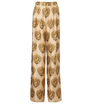 Dolce & Gabbana Printed high-rise silk palazzo pants | Thumbnail 1 Dolce & Gabbana Printed high-rise silk palazzo pants | Thumbnail 1